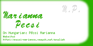 marianna pecsi business card