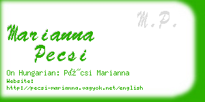 marianna pecsi business card